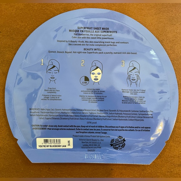 Pink by Victoria’s Secret beauty face sheet masks NWT Set of 4! Self care easy - Picture 3 of 7